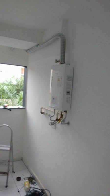 Instalação aquecedor a gás bosch