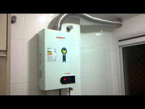 Instalação aquecedor a gás lorenzetti